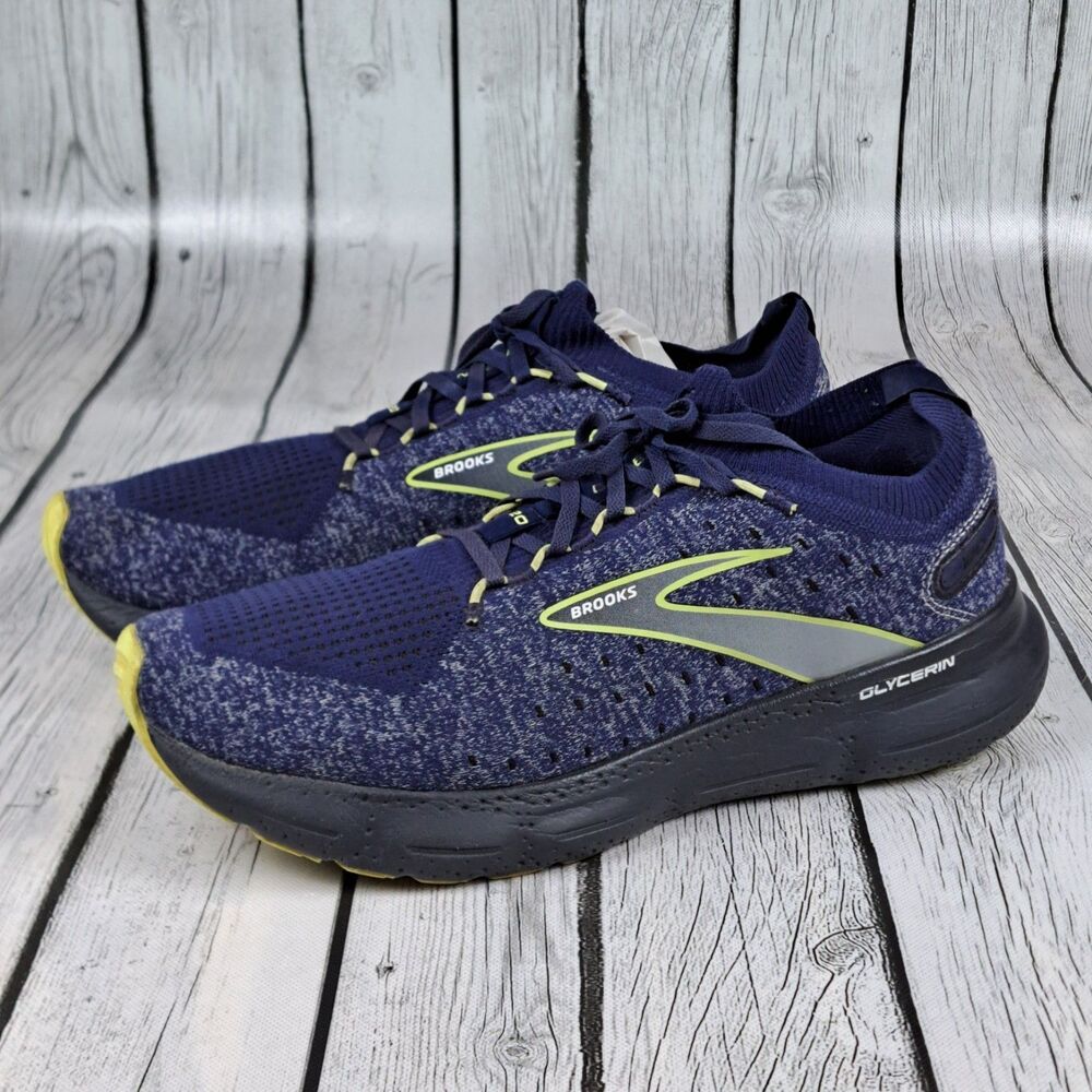 Brooks Glycerin 20 StealthFit Shoes Mens Size 12 Blue Running Sneakers